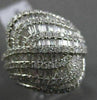 ESTATE 2.15CT BAGUETTE & ROUND DIAMOND 18KT WHITE GOLD INTERTWINNING FUN RING