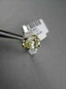ESTATE 1.74CT WHITE & FANCY YELLOW DIAMOND 18KT GOLD PEAR SHAPE ENGAGEMENT RING