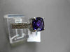 ESTATE 2.21CTW DIAMOND & AAA AMETHYST 14KT WHITE GOLD DOUBLE ROW ENGAGEMENT RING