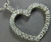 ESTATE .73CT DIAMOND 14KT WHITE GOLD CLASSIC OPEN HEART FLOATING PENDANT #18392