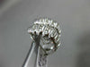 ESTATE 1.25CT DIAMOND 14KT WHITE GOLD 3D MULTI ROW WAVE HANGING CLIP ON EARRINGS