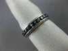 ESTATE 1.20CT AAA ROUND SAPPHIRE 14KT WHITE GOLD 3D CHANNEL ETERNITY RING #22442
