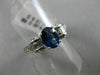 ESTATE WIDE 1.75CT DIAMOND & SAPPHIRE 18K WHITE GOLD 3D WEDDING ANNIVERSARY RING