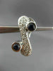 ESTATE 1.10CT DIAMOND & SAPPHIRE 14KT WHITE GOLD 3D PAVE ETOILE X LOVE EARRINGS