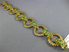 ANTIQUE WIDE AAA EMERALD 18KT YELLOW GOLD FILIGREE ROUND CIRCLE BRACELET #20950