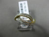 ESTATE LARGE .37CT DIAMOND 18KT WHITE & YELLOW GOLD MULTI ROW INFINITY LOVE RING