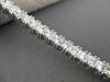 ESTATE WIDE 8.37CT DIAMOND 14KT WHITE GOLD CLASSIC PRINCESS CUT TENNIS BRACELET
