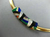 ASCH GROSSBARDT .16CT DIAMOND & AAA MULTI GEM 14KT TWO TONE GOLD NECKLACE #25979