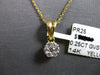 .25CT DIAMOND 14KT YELLOW GOLD CLASSIC CLUSTER FLOWER INVISIBLE FLOATING PENDANT