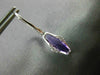 ESTATE 1.31CT DIAMOND & AAA AMETHYST 14KT WHITE GOLD TRAPEZOID HANGING EARRINGS