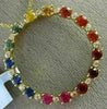 LARGE 1.20CT DIAMOND MULTI COLOR SAPPHIRE 14K YELLOW GOLD CIRCLE OF LIFE PENDANT