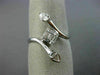 ESTATE WIDE .29CT DIAMOND 18KT WHITE GOLD 3D MULTI SHAPE SQUARE SNAKE LOVE RING