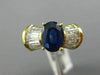 ESTATE WIDE 2.71CT DIAMOND & AAA OVAL SAPPHIRE 14KT YELLOW GOLD ENGAGEMENT RING