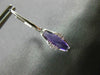 ESTATE 1.31CT DIAMOND & AAA AMETHYST 14KT WHITE GOLD TRAPEZOID HANGING EARRINGS