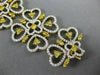 ESTATE EXTRA LARGE 13.75CT WHITE & FANCY YELLOW DIAMOND 18K YELLOW GOLD BRACELET