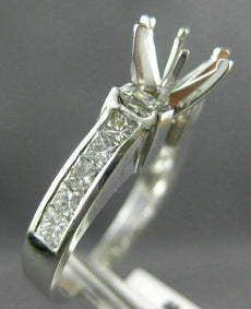 .96CT DIAMOND 14K WHITE GOLD 3D ROUND PRINCESS SEMI MOUNT ENGAGEMENT RING #23794