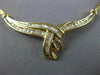ANTIQUE 1.15CT ROUND & BAGUETTE DIAMOND 14KT YELLOW GOLD TWIST NECKLACE #21580
