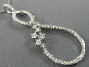ESTATE LARGE .42CT ROUND DIAMOND 14KT WHITE GOLD 3D INFINITY FLOWER LOVE PENDANT
