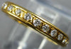 ESTATE .77CT DIAMOND 18KT YELLOW GOLD 3D ROUND ETERNITY WEDDING ANNIVERSARY RING