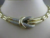 ESTATE 1.50CTW DIAMOND 14K WHITE YELLOW GOLD FANCY NECKLACE 19.75" FG VVS #21540