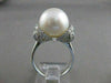 ESTATE DIAMOND 14MM SOUTH SEA PEARL 14KT WHITE GOLD FANCY COCKTAIL RING VS #2670