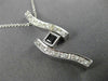 ESTATE LARGE .55CT DIAMOND & AAA SAPPHIRE 14KT WHITE GOLD ETOILE PENDANT #22999