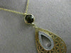 ESTATE 2.74CT DIAMOND & SMOKEY TOPAZ 14K TWO TONE GOLD FILIGREE FLOATING PENDANT