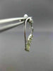 ESTATE .32CT DIAMOND & GREEN AMETHYST 14K WHITE GOLD 3 STONE HEART STUD EARRINGS