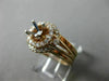 WIDE .33CT DIAMOND 14KT ROSE GOLD HALO STACKABLE SEMI MOUNT ENGAGEMENT RING SET