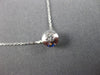 ESTATE .15CT ROUND CUT DIAMOND 14K WHITE GOLD 3D CLASSIC SOLITAIRE PENDANT #4332