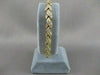 ANTIQUE 1.75CT DIAMOND 14K YELLOW GOLD TWIST BRACELET 6MM WIDE 7.50" INCH #18694