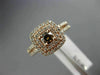 EFFY WIDE 1.0CT WHITE & CHOCOLATE FANCY DIAMOND 14KT ROSE GOLD HALO PROMISE RING