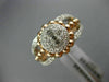 ESTATE LARGE .6CT ROUND & BAGUETTE DIAMOND 14K WHITE & ROSE GOLD FRIENDSHIP RING