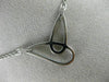 ESTATE .29CT DIAMOND 18KT WHITE GOLD 3D CLASSIC LOVE KNOT V SHAPE FUN NECKLACE
