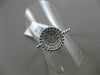 ESTATE .23CT ROUND DIAMOND 14K WHITE GOLD 3D BEAD CIRCLE MILGRAIN PAVE ROPE RING