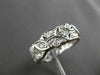 ANTIQUE OLD MINE DIAMOND PLATINUM FLORAL ETERNITY WEDDING ANNIVERSARY RING #3280