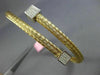 ESTATE LARGE .82CT DIAMOND 14K 2 TONE GOLD 3D SQUARE CRISS CROSS BANGLE BRACELET