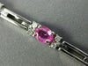 ESTATE 5.66CT DIAMOND & EXTRA FACET PINK SAPPHIRE 14K WHITE GOLD TENNIS BRACELET