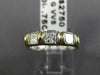 ESTATE .75CT PRINCESS DIAMOND 14KT TWO TONE GOLD WEDDING ANNIVERSARY RING #7305