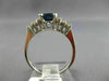 ESTATE 1.85CT DIAMOND & AAA OVAL CUT SAPPHIRE 14KT WHITE GOLD 3D ENGAGEMENT RING