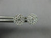 ESTATE .50CT DIAMOND 14KT WHITE GOLD 3D ROUND SOLITAIRE CLUSTER STUD EARRINGS
