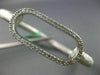 ESTATE LARGE .74CT DIAMOND 18KT WHITE GOLD OVAL MATTE SHINY LOVE BANGLE BRACELET