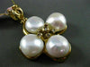 ESTATE LARGE .12CT DIAMOND & AAA SOUTH SEA PEARL 14KT YELLOW GOLD FLOWER PENDANT