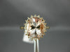 ESTATE LARGE 2.96CT DIAMOND & AAA MORGANITE 14KT ROSE GOLD OVAL ENGAGEMENT RING