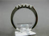 ESTATE .15CT DIAMOND 14KT WHITE GOLD 3D 5 STONE CHANNEL WEDDING ANNIVERSARY RING