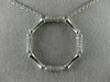 ESTATE LARGE .47CT DIAMOND 18KT WHITE GOLD 3D BAMBOO CIRCLE OF LIFE FUN NECKLACE