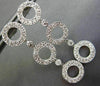 ESTATE 1.30CT DIAMOND 18K WHITE GOLD 3D CIRCLE OF LIFE FILIGREE HANGING EARRINGS