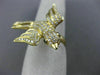ESTATE WIDE 1.31CT WHITE & BLACK DIAMOND 14KT YELLOW GOLD 3D HAPPY BIRD FUN RING