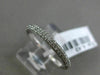ESTATE .43CT DIAMOND 14K WHITE GOLD 3D 3 ROW PAVE SEMI ETERNITY ANNIVERSARY RING