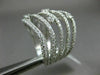 ESTATE LARGE 1.92CT DIAMOND 18KT WHITE GOLD 3D MULTI ROW ETOILE WAVE LOVE RING